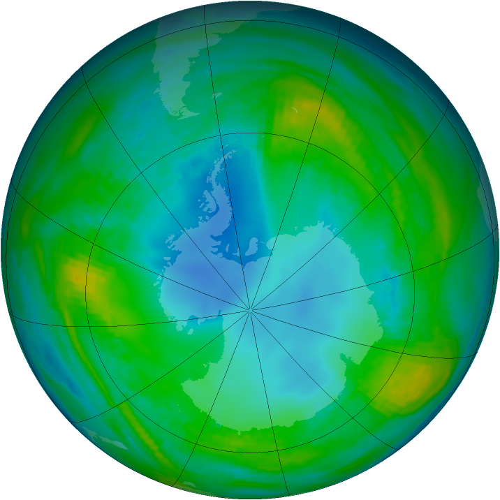 Antarctic ozone map for 11 May 1979